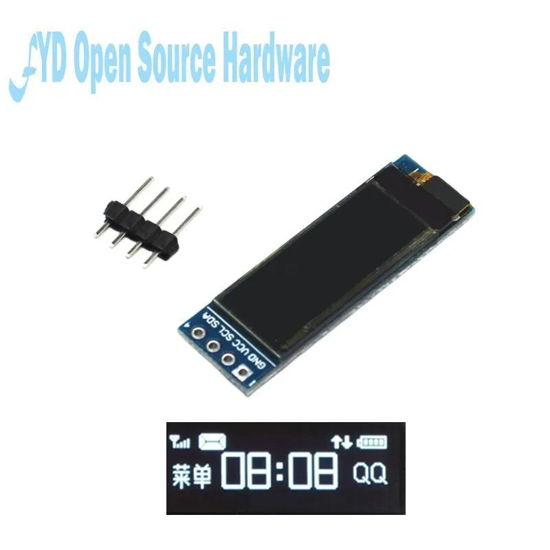 0.91 Inch 128x32 IIC I2C White / Blue OLED LCD Display DIY Module SSD1306 Driver IC DC 3.3V 5V 