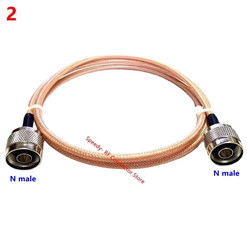 RG142 Coax Cable Double Shielded Crimp for UHF PL259 N Type TNC BNC Male Female Connector Extension Fast Delivery Brass Copper