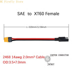 XT60 Female Connector to SAE Connector Extension Cable (14AWG XT60 to SAE Connector) 2468