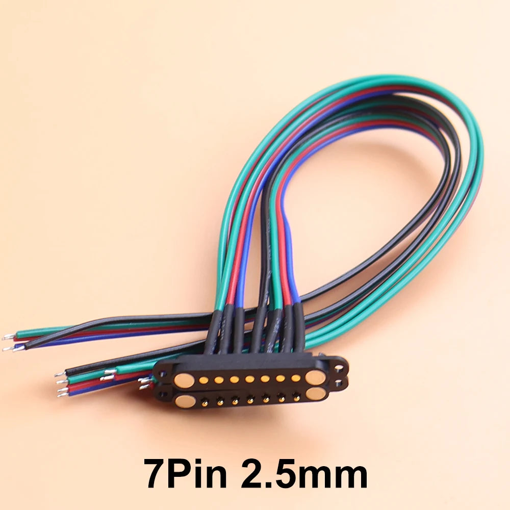 JCD Spring Loaded Male Female 2.5/2.54 MM Pitch 2P 3 4 5 6 7 8 Pole Through Holes PCB BTB Connector 2A DC Magnetic Pogo Pin