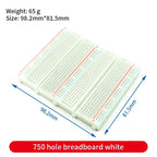 Breadboard 400 830 Point Solderless PCB Bread Board protoboard ZY-204 MB102 SYB-170 SYB-46 Test Boards Jump Wire for Arduino kit