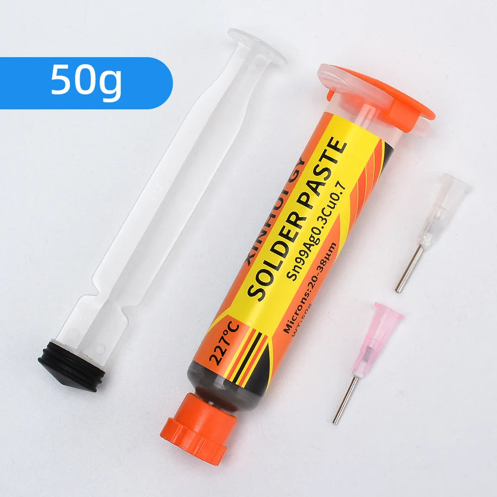 227℃ High Temperature Lead-Free Solder Paste Syringe Type For SMT IC BGA QFN Chip Repair Rework Soldering