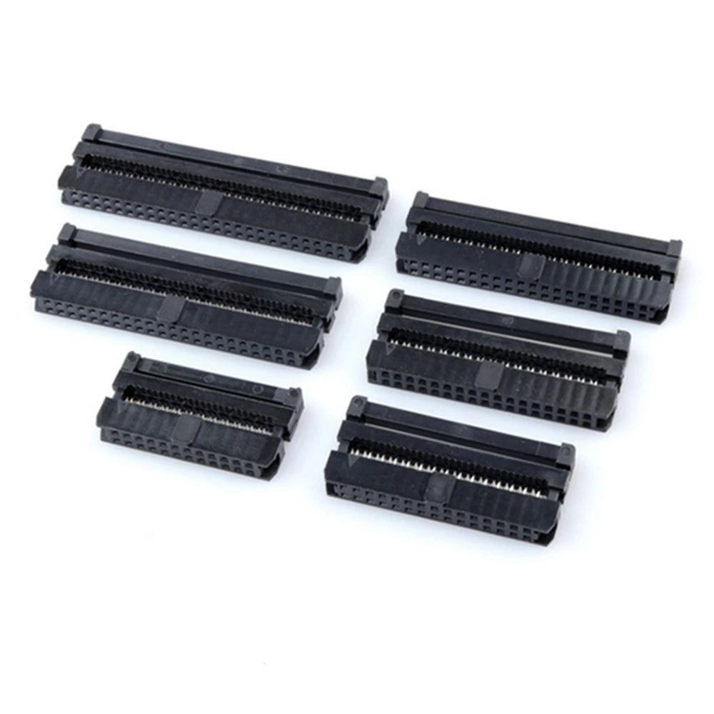 5Pcs 2.0MM Pitch FC 6/8/10/12/14/16/20/24/26/30/34/40 Pin Female IDC Socket Crimping Connector Ribbon Cable Socket