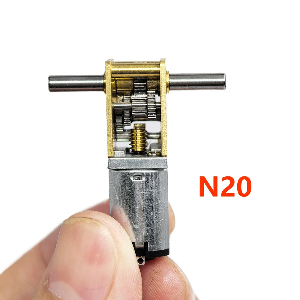 Micro 050/ N30/ N20 Worm Gear Motor DC 3V-12V 4RPM-381RPM Slow Speed Metal Gearbox T-shaped Dual Shaft Engine DIY Toy Car
