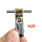 Micro 050/ N30/ N20 Worm Gear Motor DC 3V-12V 4RPM-381RPM Slow Speed Metal Gearbox T-shaped Dual Shaft Engine DIY Toy Car