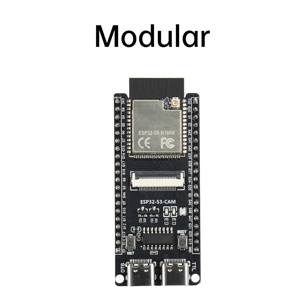 ESP32-S3-Cam Development Board Wifi BT Core Board Camera Module Onboard Esp32-S3-N16R8 Module Ch340 Dual Type-C