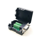 RS232 RS485 DB9 Connector Male Female 9 Pin Breakout Terminals COM Connector D-SUB Terminals 21-24 AWG Wire Solderless Connector