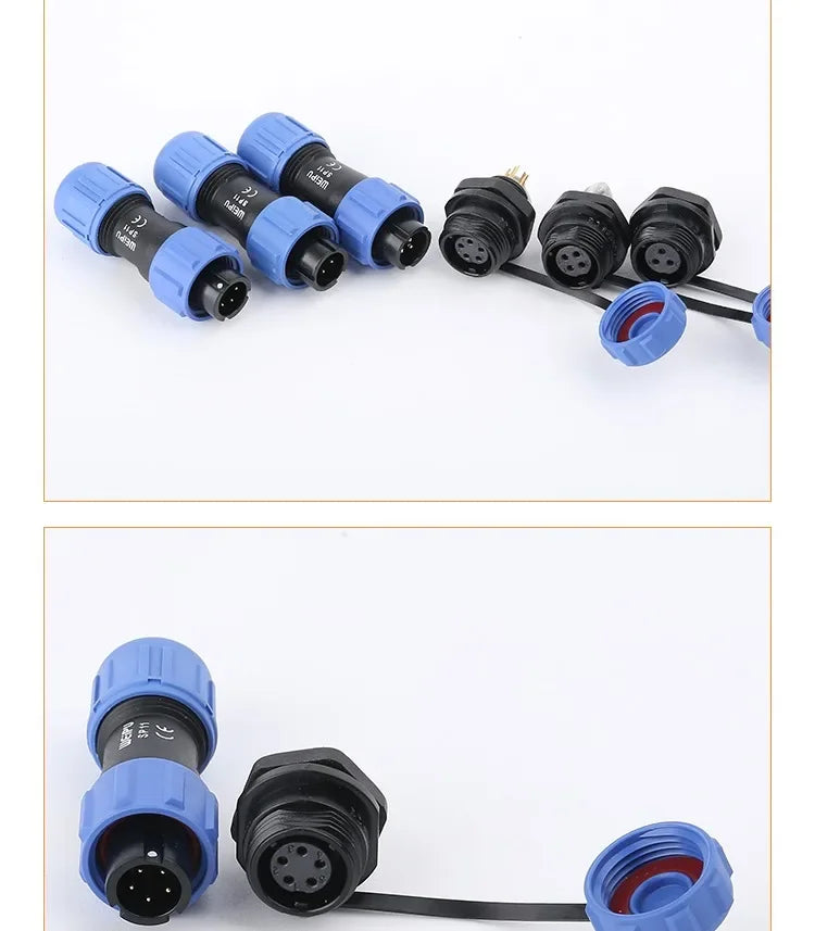 WEIPU IP67 SP1110/S SP1112/P  Female Plug Male Socket 2 3 4 5Pin Waterproof  Aviation Connector Power Adapter Charger SP11