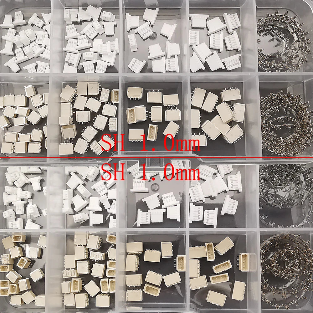 1Box SH 1.0/JST 1.25mm/ZH 1.5mm/PH 2.0mm/SM/SYP/XH 2.54mm/VH 3.96mm Pitch Male Female Housing Terminal Pin Header Wire Connector