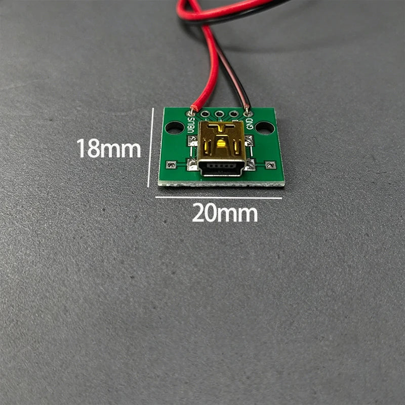 1-5PCS Micro/Mini/Type-C Female Connector Jack Charging Port USB Type C Socket With Solder Wire PH2.0 Line Length 8cm