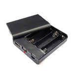 1/2PC 4XAA USB Battery Box For 5V LED Strip Lights USB Mini Power Supply Battery Box With Cover And Switch