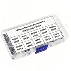 200PCS Transistor Assortment KIT 10Value x 20pcs 2N2222 2N2907 2N3904 2N3906 S8050 S8550 A1015 C1815 BC337 BC327 Transistors Box