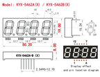 10PCS 0.56-inch 4-digit clock digital tube 50mmX19mm digital display "8" height 14.2mm seven-segment digital tube5462series5465