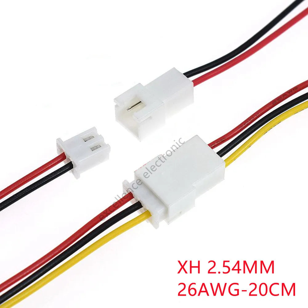 2/5/10Pairs JST 1.25 PH/SM2.5/XH 2.54 Pitch Male Female Wire Connector 2P 3P 4P 5P 6P JST Plug Jack Terminal Cable
