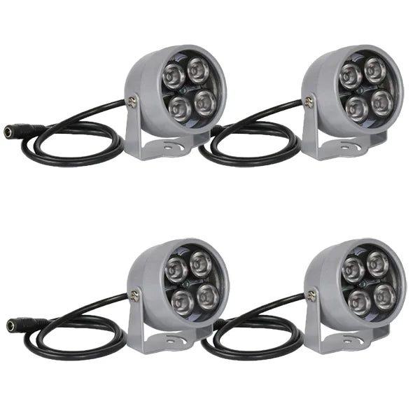 2023 4 Array LEDs IR Illuminator Light 850nm Infrared Waterproof Night Vision CCTV Fill Light DC 12V For CCTV Security Camera