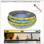 COB SPI LED Strip Light 24V 5m Addressable Pixels White CCT RGB RGBW RGBCCT WS2811 WS2814 Digital IC FCOB Magic Color Tape Rope