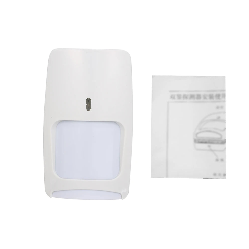 Wired Dual-tech Infrared Motion Microwave Detector Wall Mounted PIR Motion Sensor Pet Immunity for Home Burglar Security Alarm