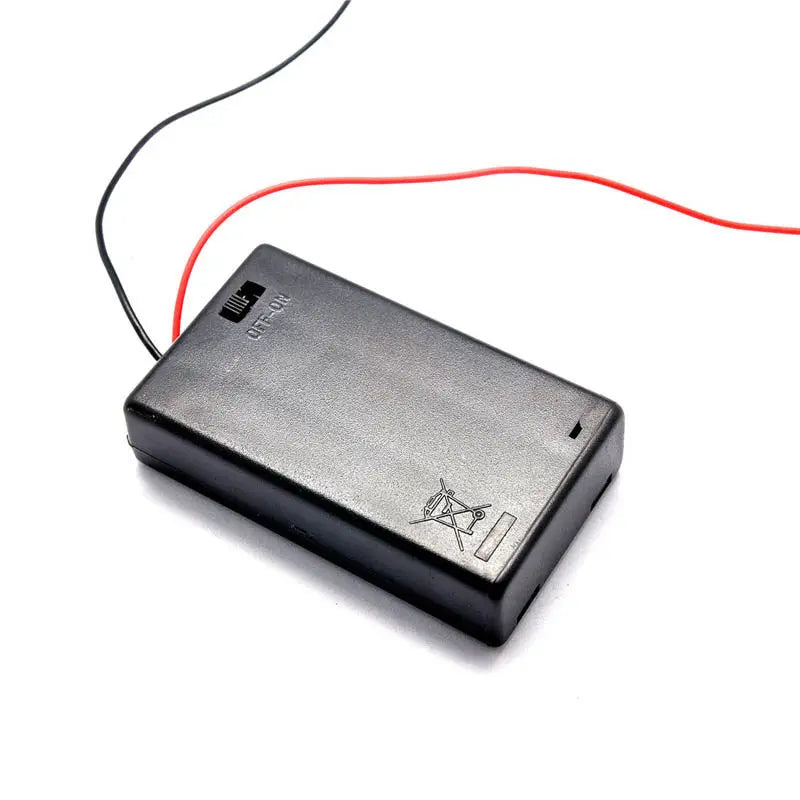 1X 2X 3X 4X AA Power Battery Storage Case Holder Socket DIY UM3 1.5V Dual AA LR6 Container Wt Lead Cables Switch Cover Optional