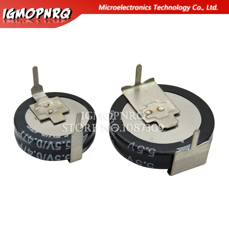 5.5V Super capacitor 0.1F 0.22F 0.33F 0.47F 1F 1.5F 4.0F H-type Button Farad capacitor