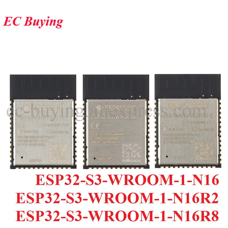 ESP32-S3-WROOM-1 N16 N16R2 N16R8 ESP32-S3 WiFi Bluetooth-Compatible BLE 5.0 16MB Flash 2MB 8MB PS-RAM Dual-core Wireless Module
