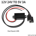 8-32V 12V 24V to 5V 3A DC DC Step Down Converter Type-C USB Power Buck Supply Charger for Mobile Phone iPad Charging Waterproof