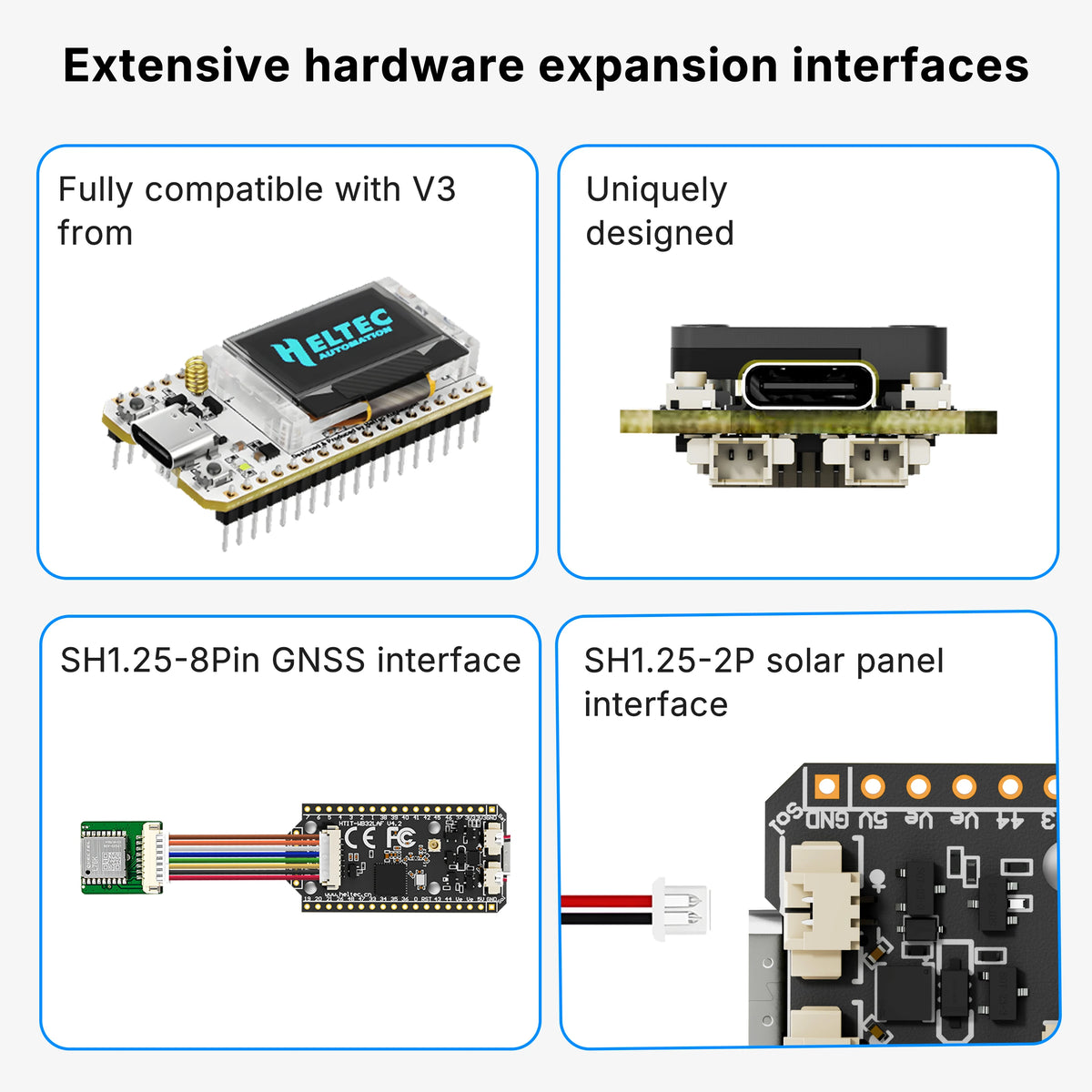 Heltec V4.3.1 WiFi LoRa 32 V4 R8 Meshcore Meshtastic GPS SX1262 0.96inch OLED Solar Powered Mesh Network WiFi LoRa BLE 28dBm