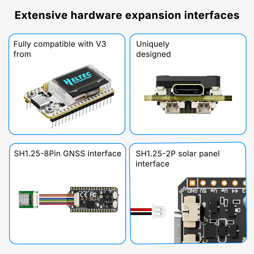 Heltec WiFi LoRa 32 V4 R8 V4.3.1 Meshcore Meshtastic GPS SX1262 0.96inch OLED Solar Powered Mesh Network WiFi LoRa BLE 28dBm