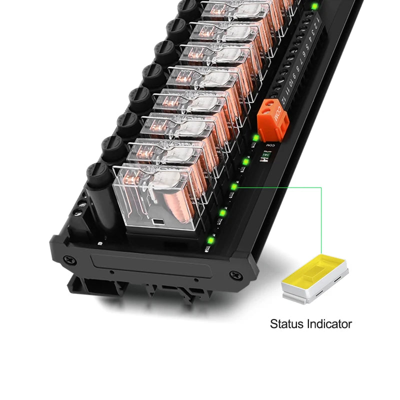 ENMG PNP/NPN Intermediate Relay Module G2R-1-E Control Module DC 24VDC One Open One Closed 16A 8/16 Way Screw Type Spring Inline