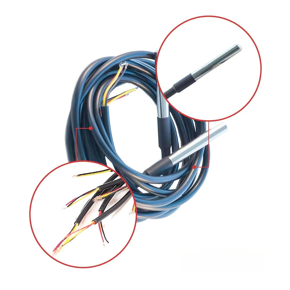 DS18B20 1M Cable Digital Temperature Thermal Waterproof Probe Sensor -55°C to +125°C compatible with Arduino and Raspberry Pi