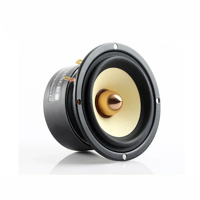 3 Inch Car Power Tweeters, HIFI Full Range Speaker Bass Loudspeaker, Yellow Paper Cone, 10-25W, 4/8 ohms, with Magnet