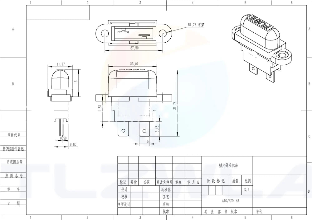 5PCS Waterproof Auto Standard Middle Fuse Holder + 1-50A Car Boat Truck ATC ATO Blade Fuse 3A 5A 10A 15A 20A 25A 30A 35A 40A 50A