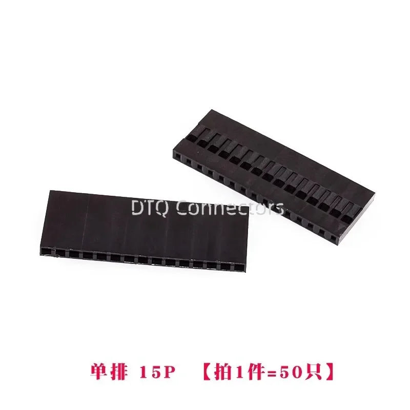 50pcs 2.54mm Dupont connector Male/Female Pin Way Cable Plug 2/3/4/5 Pin Electrical Pin Jumper Header Housing Wire Connector Kit