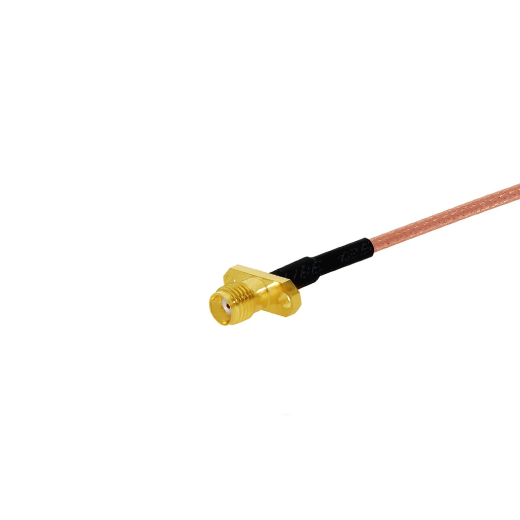 SMA Female Jack 2-Hole Panel Mount To MMCX Male Right Angle Pigtail Cable RG316 for WIFI Wireless Modem