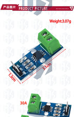 1~10PCS ACS712 5A 20A 30A  Range Hall Current Sensor Module ACS712 Module For Arduino 5A 20A 30A