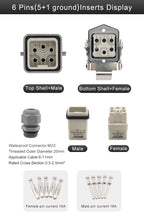 HA Heavy Duty Connector Kit 4/5/6/8 Core Pins Male&Female Insert Plug HDC-HA Rectangular Waterproof Industrial Aviation Socket