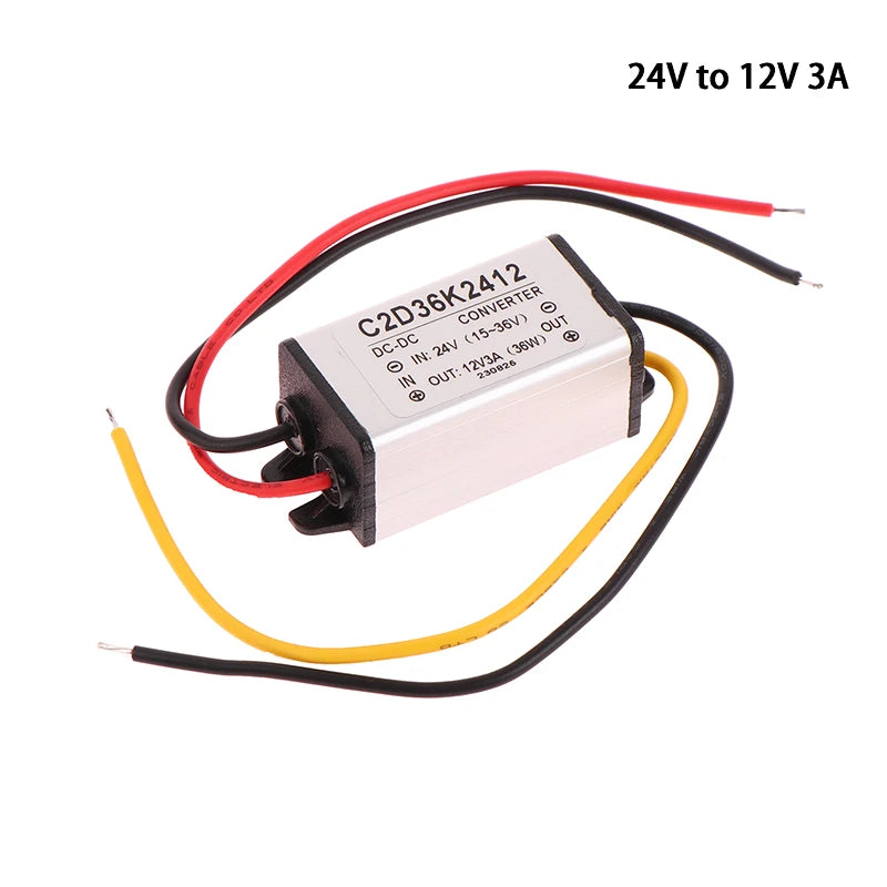 24v To 12v 3/5A 15-36V DC Step Down Buck Converter Voltage Regulator Power Supply For Led Light Car Truck Boat