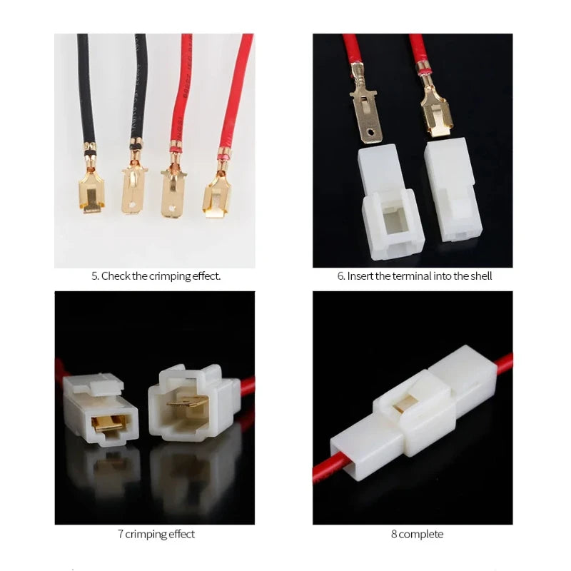 10Sets 2.8mm 2/3/4/6/9Pin Automotive Electrical Wire Connector Male Female Cable Terminal Plug Kits Car Motorcycle Plug Socket