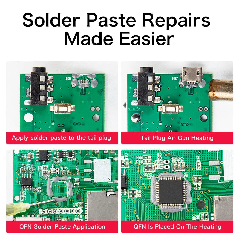 KELLYSHUN Solder Paste, Leaded Syringe Welding Paste, for Soldering BGA LED SMD Containing Silver Sn63 Electronics Tin Paste
