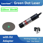 Long Range Light Beam Visible 520nm Green Dot Laser Module Diode Locator Focusable for Tunnel