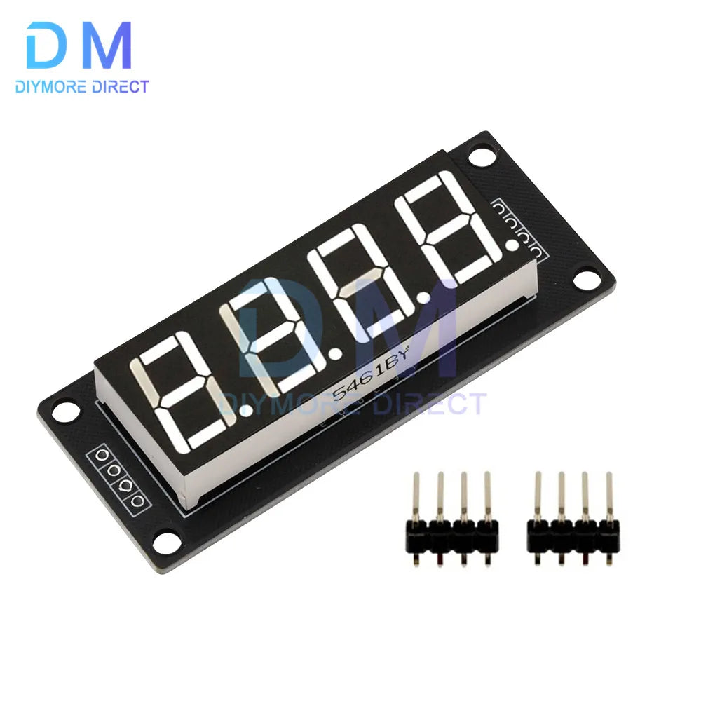 TM1637 LED Display Module for Arduino 4 Digit 7 Segment 0.56 inch Time Clock Indicator Tube Module Red Blue Green Yellow White