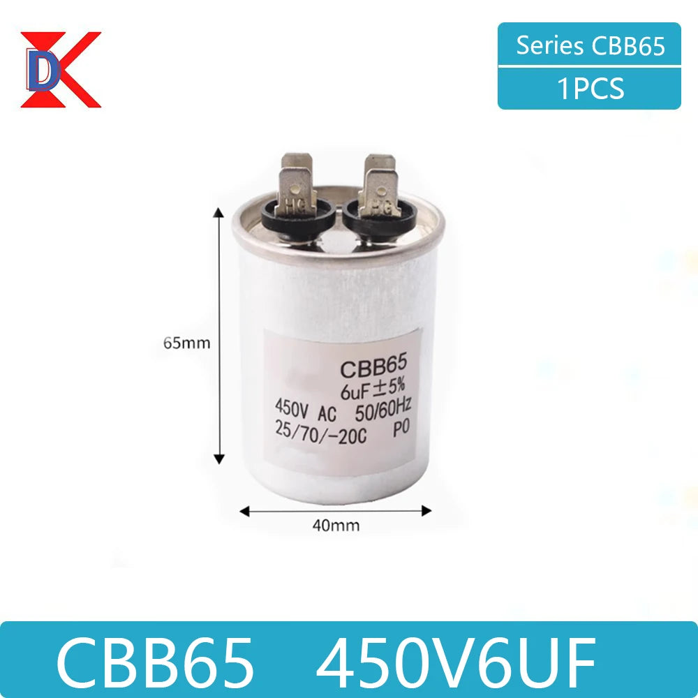 CBB65 air conditioner compressor start capacitor 450V 5/20/25/30/35/40/45/50/60/70UF