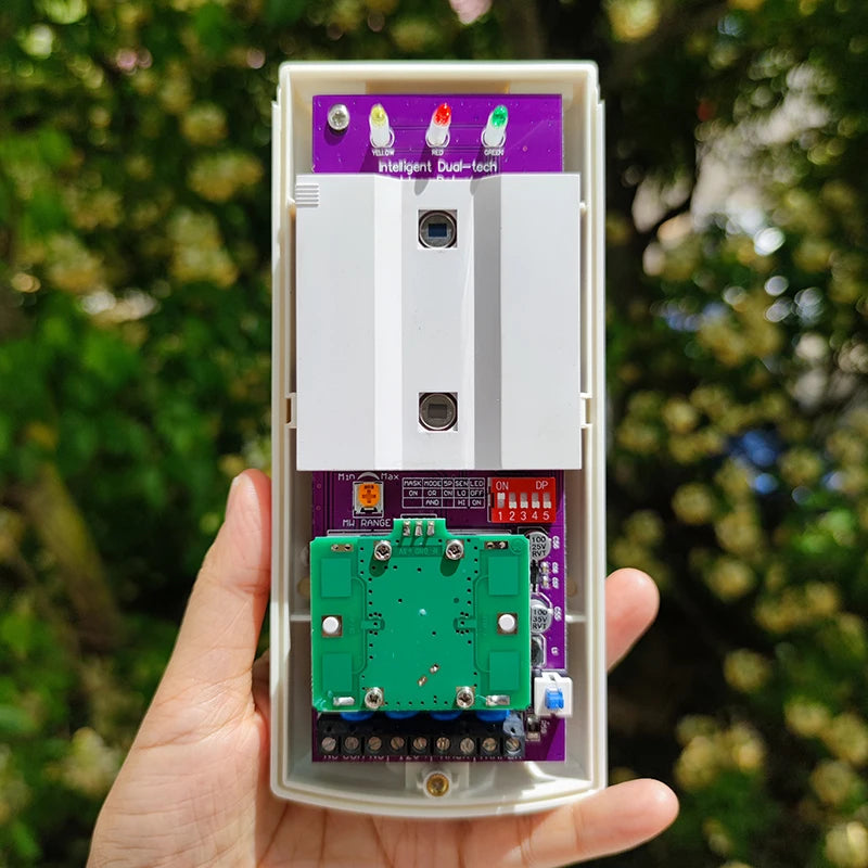 12V Wired Outside Anti Sunlight Triple Tech Alarm Detector Microwave Movement Infrared Passive PIR Motion Sensor Detector