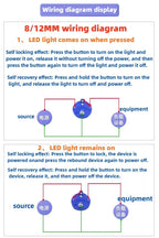 12/16/19/22MM Waterproof Metal Push Button Switch LED Light Momentary Latching Car Engine Power Switch  5V 12V 24V 220V Red Blue