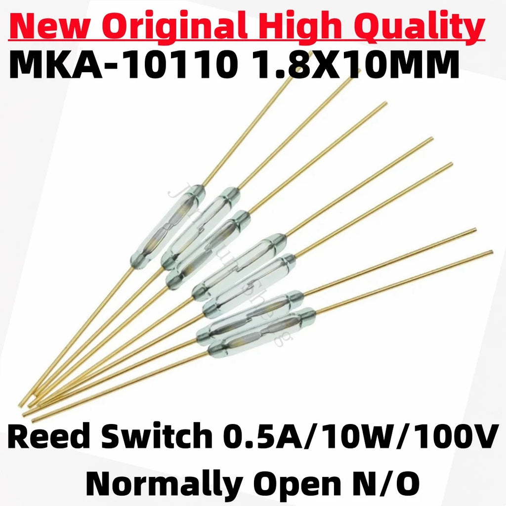 1/10PCS Original MKA10110 Reed Switch MKA-10110 Normally Open NO 1.8*10MM 0.5A 100V Magnetic Contact Switch Induction Sensor