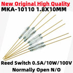 1/10PCS Original MKA10110 Reed Switch MKA-10110 Normally Open NO 1.8*10MM 0.5A 100V Magnetic Contact Switch Induction Sensor