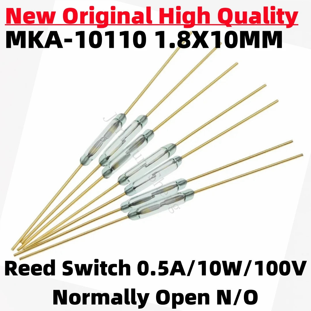 1/10PCS Original MKA10110 Reed Switch MKA-10110 Normally Open NO 1.8*10MM 0.5A 100V Magnetic Contact Switch Induction Sensor