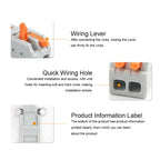 10/50 PCS Universal Compact Mini Fast Wire Connectors Lever Nut Crimp Splitter Electrical Conductors Push-in Home Terminal Block