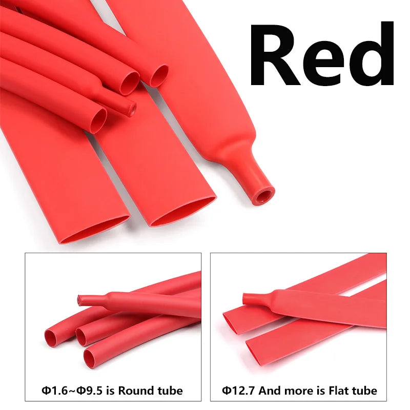 5Meters 3:1 Heat Shrink Tube With Glue Colorful 1.6-50mm Dual Wall Adhesive Lined Polyolefin Shrinkin ﻿Wrap Cable Protect Sleeve