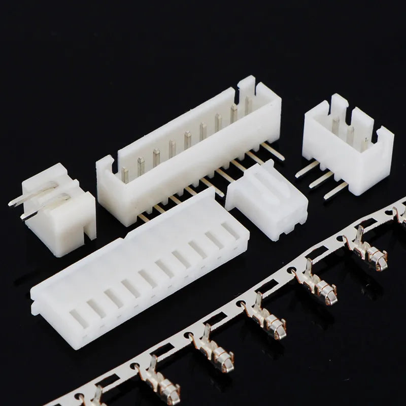 10sets JST XH2.54 2/3/4/5Pin Terminals Plastic Shell Male Plug + Female Socket Wire Connector XH 2.54 2P 3P 4P 5P 6P 8P 10P 12P