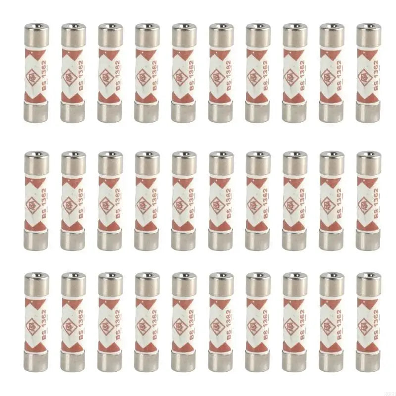 30pcs 13Amp Ceramic Plugs Fuses British Standard Fuses Electrical Safes Fuses Ensuring Safes & Reliability for UK Outlets